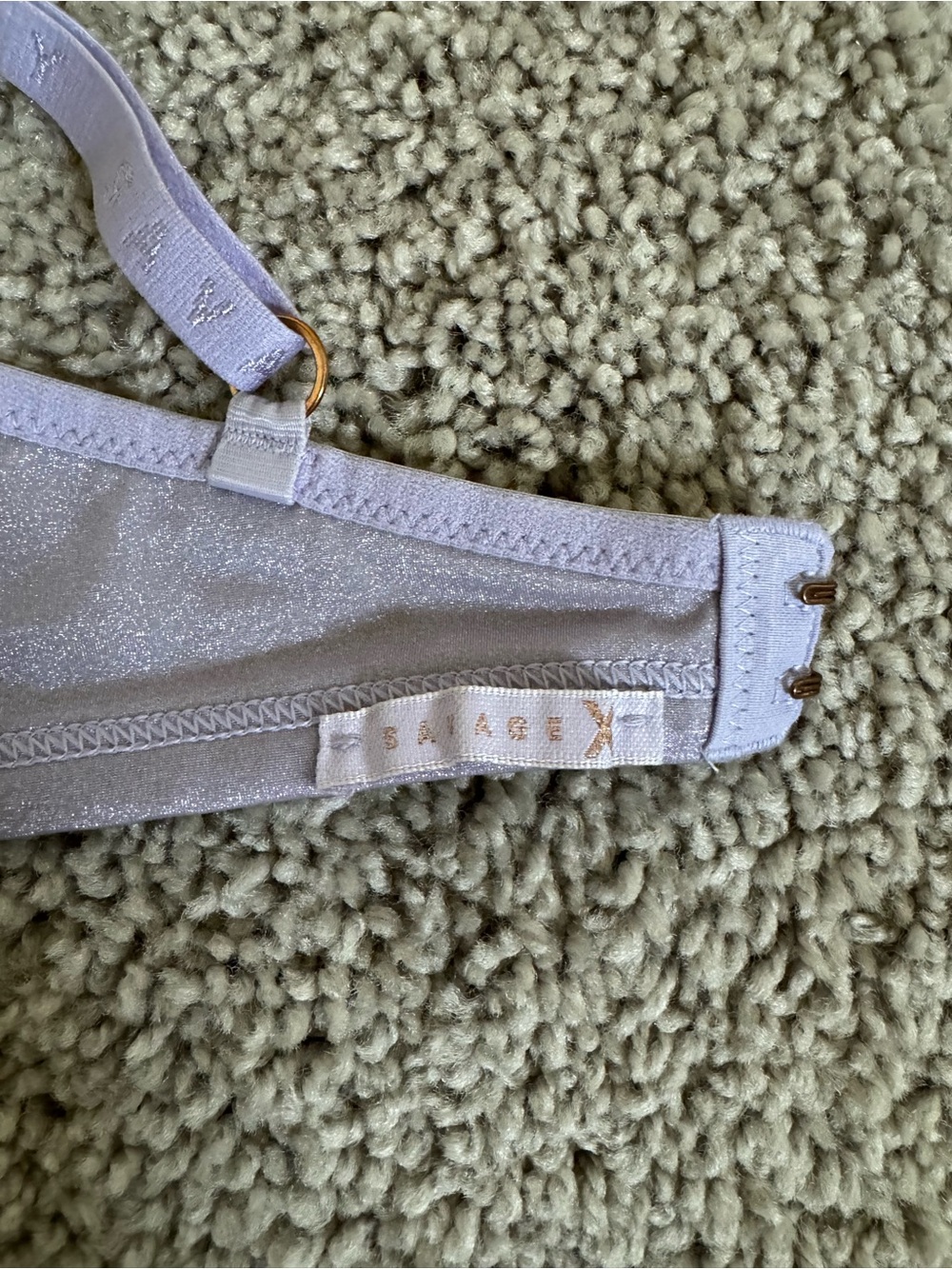 Savage X Fenty sheer purple lavender lilac sparkle holographic bralette (Med) - Picture 6 of 6